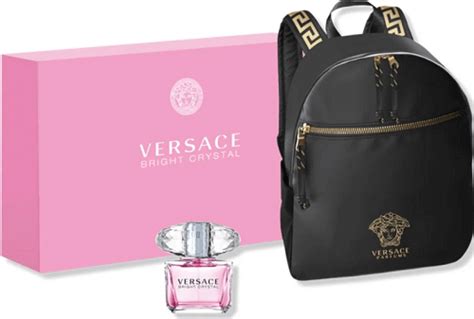 versace bright crystal and backpack